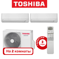 фото Комплект мульти сплит системы Toshiba SEIYA на 2 комнаты