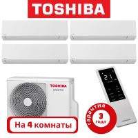 фото Комплект мульти сплит системы Toshiba SHORAI EDGE на 4 комнаты