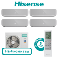 фото Комплект мульти сплит системы Hisense серии PREMIUM SILVER на 4 комнаты