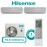 фото Комплект мульти сплит системы Hisense серии PREMIUM SILVER на 2 комнаты