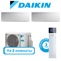 фото Комплект мульти сплит системы Daikin серии EMURA белого цвета на 2 комнаты