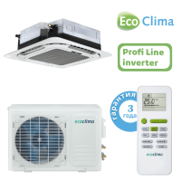 фото EcoClima серия кассетных сплит-систем Profi Line Inverter R410A